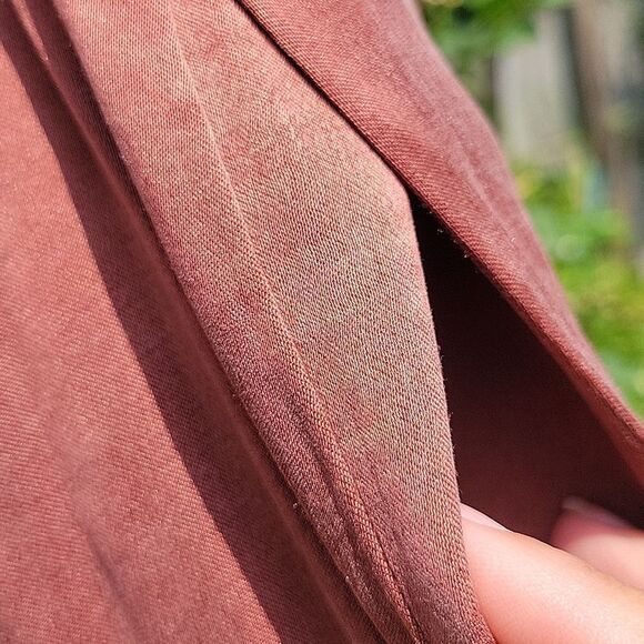 NWOT! $198 Chenara DODGE LARA Tie-up Strap Jumpsuit 100% Silk Rust color Sz 8 - Picture 6 of 11